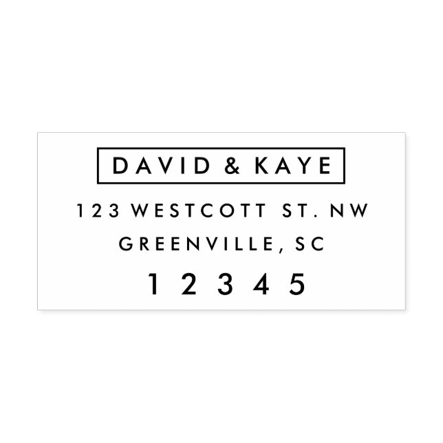 Moderna bröllopspar Returadress  Självfärgande Stämpel (Design)