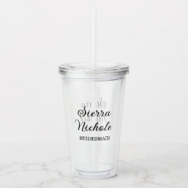 Moderna brudtjänsteflickor bröllopspresenter take away mugg