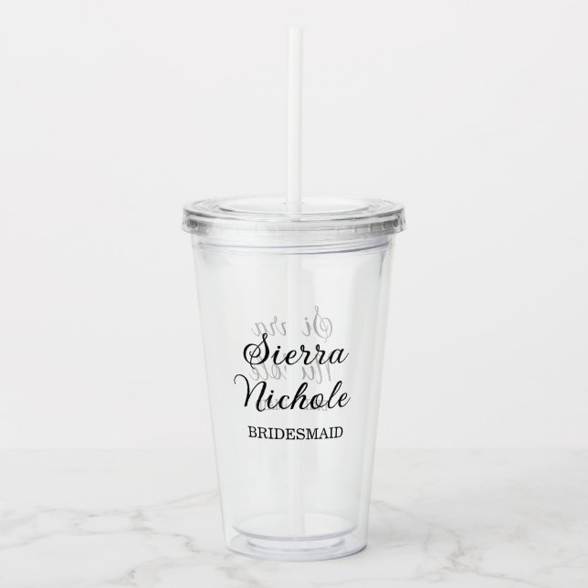 Moderna brudtjänsteflickor bröllopspresenter take away mugg (Framsida)