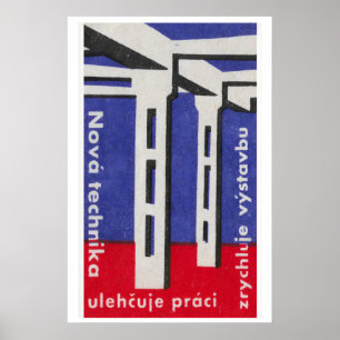 Moderna byggmetoder - Matchbox-utskrift Poster