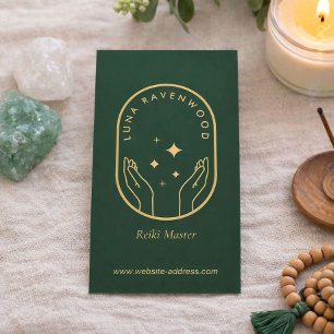 Moderna Celestial Reiki Mästarens Läkningshänder G Visitkort