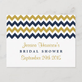 Moderna Chevron Bröllopsfest Receptkort Vykort