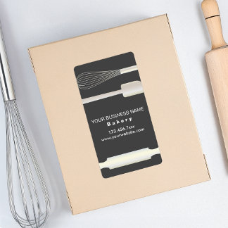Moderna Chic Bageri Företag Förpackningsetiketter Fraktsedel