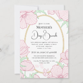 Moderna chic boho ljusa vilda blommor inbjudningar