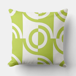 Moderna cirkulära streck med limning och Grönt Kudde