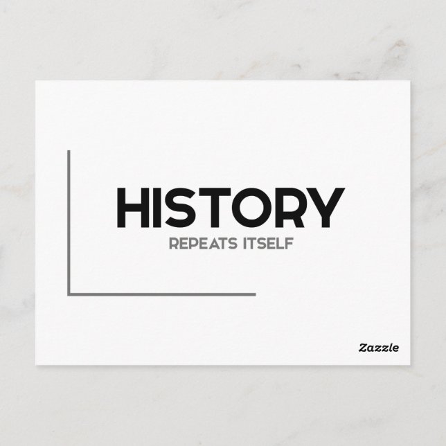 MODERNA citat: historien upprepar sig Vykort (Baksida)