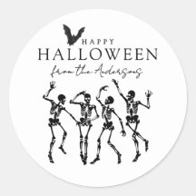 Moderna dansande skelett Halloween Glad Halloween