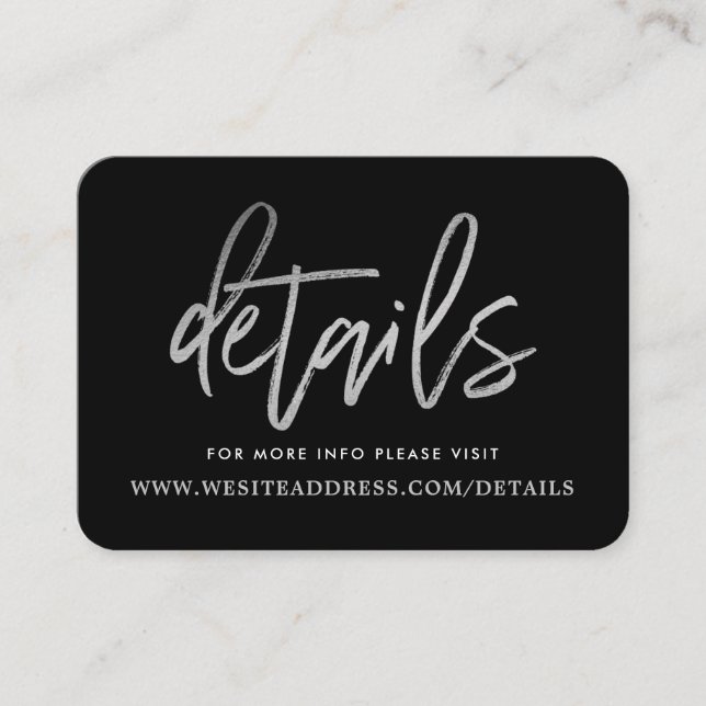 Moderna detaljer i silverfolie tilläggskort (Framsida)