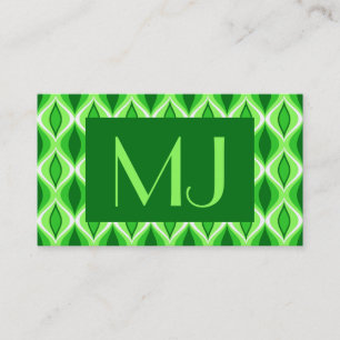 Moderna diamanter, Emerald & Lime Green i mitten a Visitkort