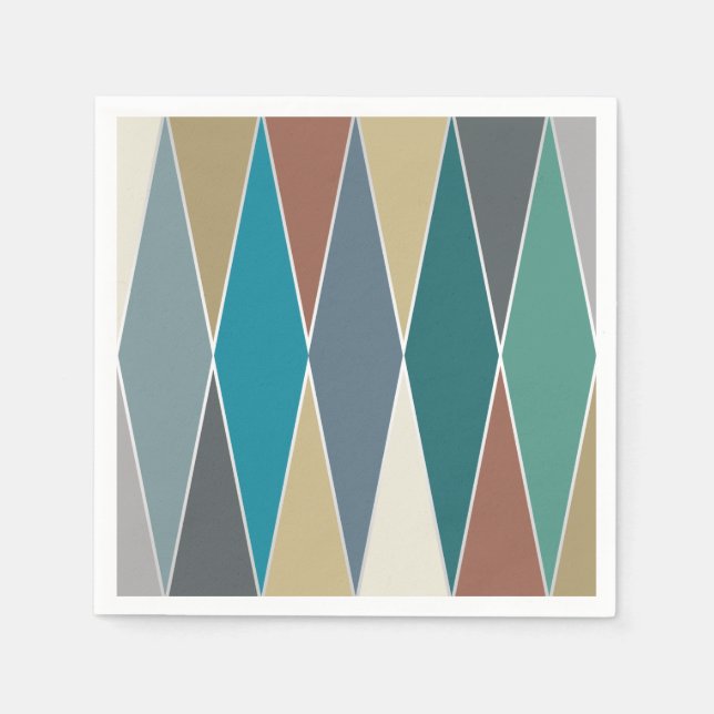 Moderna diamanter i mitten av århundradet pappersservett (Framsidan)