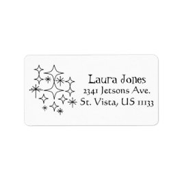 Moderna diamanter i mitten av århundradet Starburs Adressetikett