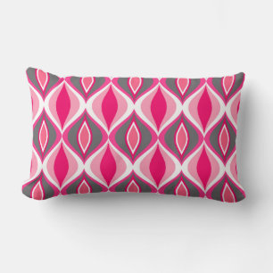 Moderna diamanter, Rosa, Fuchsia och Grått i mitt Lumbarkudde