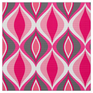 Moderna diamanter, Rosa, Fuchsia och Grått i mitte Tyg