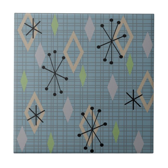 Moderna diamanter Slate Grått Blue Kakelplatta (Framsidan)