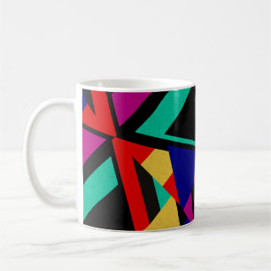 Moderna djärva abstraktfärger kaffemugg
