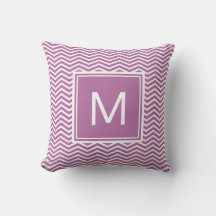 Moderna Djärva Lila Chevrons Med Monogram