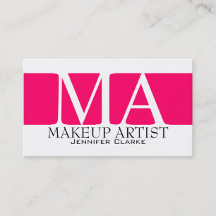 Moderna djärva visitkortar för Makeupkonstnär Visitkort