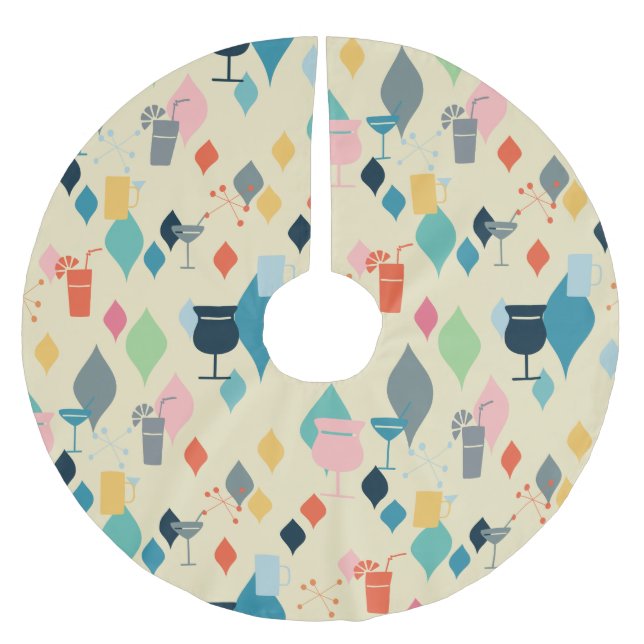 Moderna docksvansar i mitten julgransmatta borstad polyester (Framsidan)