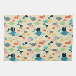 Moderna docksvansar i mitten kökshandduk