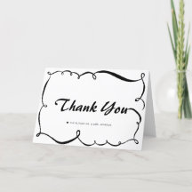 Moderna Doodle Whimsical Tacksamhetskort