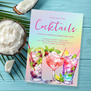 Moderna drinkar till cocktailparty inbjudningar
