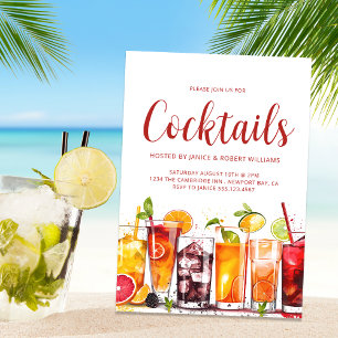 Moderna drinkrecept för cocktailparty inbjudningar