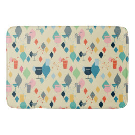 Moderna drycker i mitten av århundradet badrumsmatta