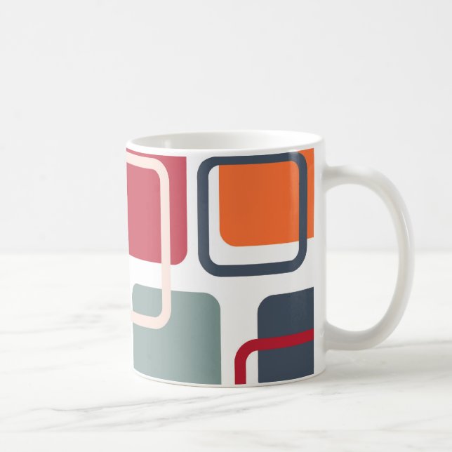 Moderna Eames rektanglar 4 Kaffemugg (Höger)