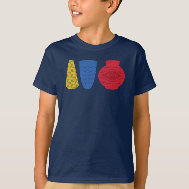 Moderna egyptiska vaser barn t-shirt (Framsida)