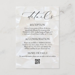 Moderna Eleganta Bröllopsdetaljer QR-kod Tilläggskort