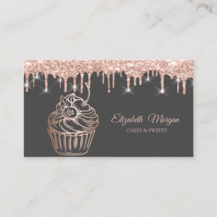 Moderna Eleganta Cupcakes, Godis, Droppar Visitkort