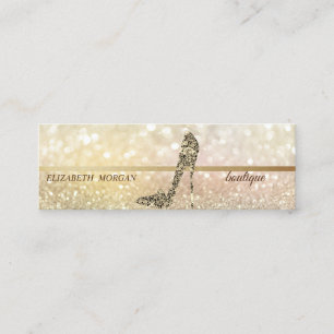 Moderna Eleganta, Diamant Klackar Bokeh Mini Visitkort