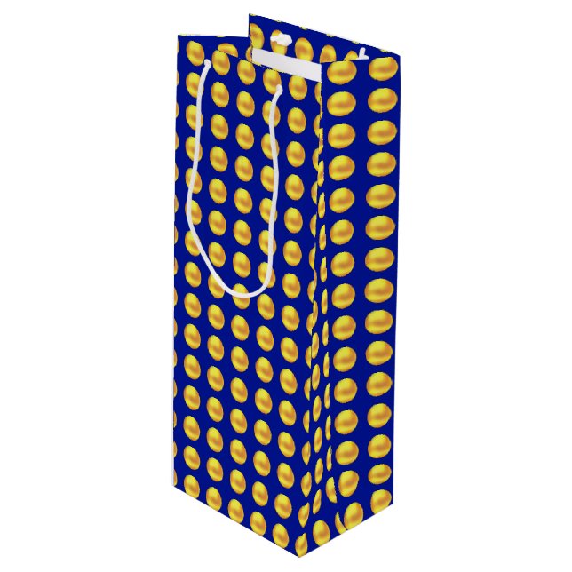 Moderna Eleganta Guldprickar på Blått (Framsidan Vinklad)