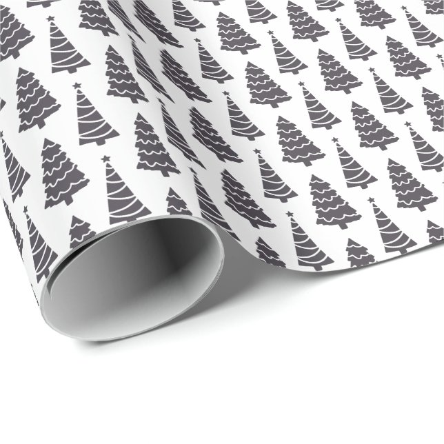 Moderna Eleganta Julträd Present Presentpapper (Rullad Hörn)