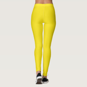 Moderna Eleganta Kvinnor Blåsig Gul Rolig Athleisu Leggings