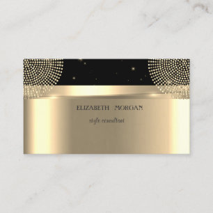 Moderna Eleganta Professionella Prickar Guld, Svar Visitkort