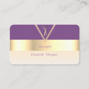 Moderna Eleganta Randiga Stylish Violetta, Guld, S Visitkort
