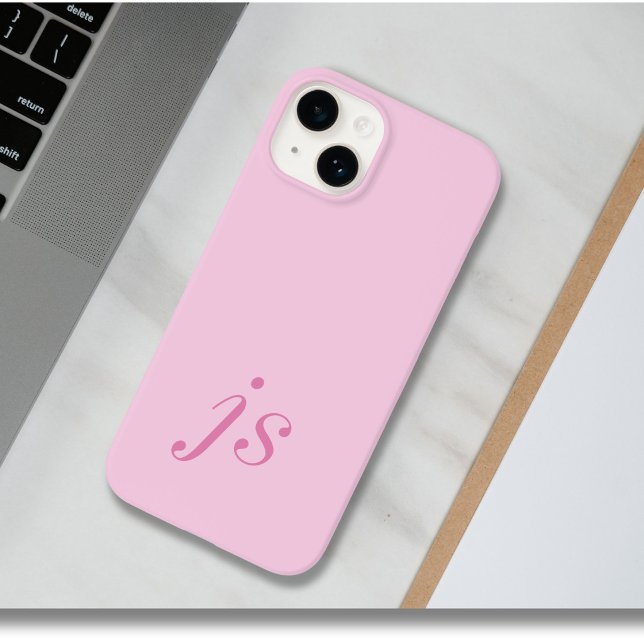 Moderna Eleganta Rosa Monogram Initialer (Skapare uppladdad)