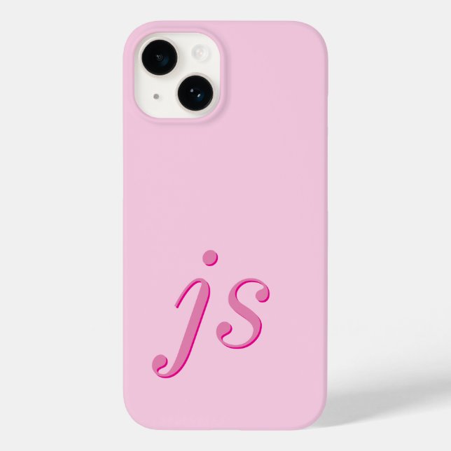Moderna Eleganta Rosa Monogram Initialer (Baksida)
