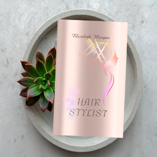 Moderna Eleganta Saxar Hår Rose Gold Visitkort