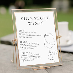 Moderna Eleganta Signaturviner Poster