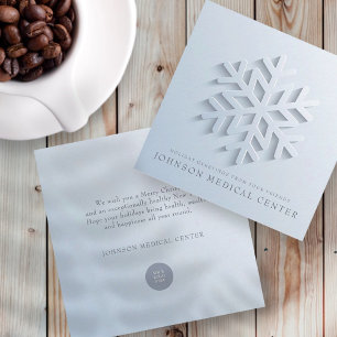 Moderna Eleganta Snöflinga Julhälsningar Anteckningskort