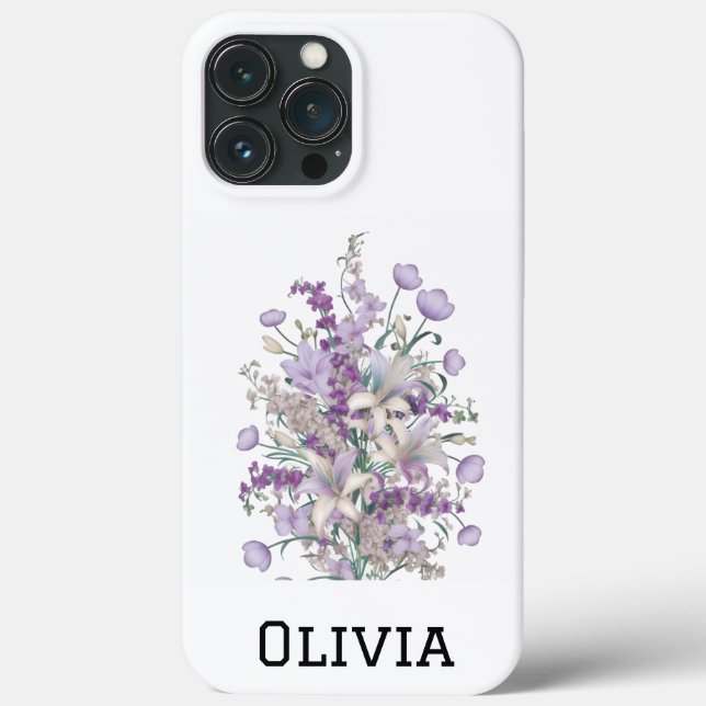 Moderna eleganta söta flickiga enkla vilda blommor (Baksida)
