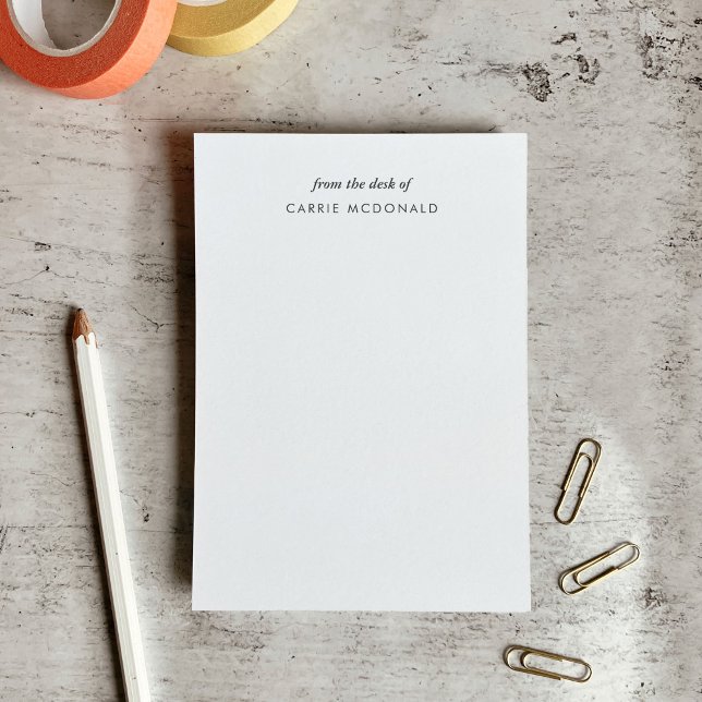 Moderna Eleganta Svarta och Vita Anpassade Anteckn Post-it Block (Modern Elegant Black and White Custom Notes)
