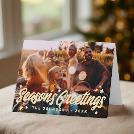 Moderna Enkla Lekfulla Hälsningar Stjärnor Familj  Helgkort