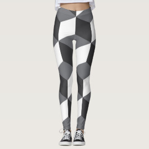 Moderna, enkla och urbana arkitekturkuber i mönst leggings