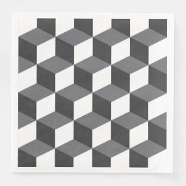 Moderna, enkla och urbana arkitekturkuber mönster pappersservett