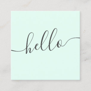 Moderna enkla pastellfärgade hejer för fyrkantigt visitkort
