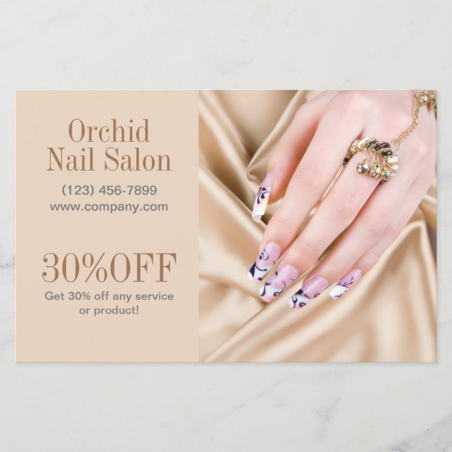 Moderna Estetiker SPA Nagelsalong Prislistor Flygblad (Framsidan)