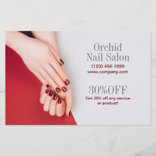 Moderna Estetiker SPA Nagelsalong Prislistor Flygblad